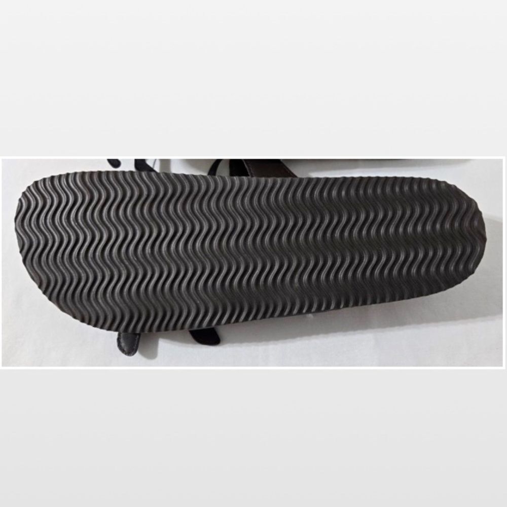 New Falls Creek Shoes Womens Sandals Dark Brown Straps Buckles Slip On Size 11 - Picture 11 of 15